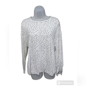 Time and Tru Black and White Blouse Women's Medium